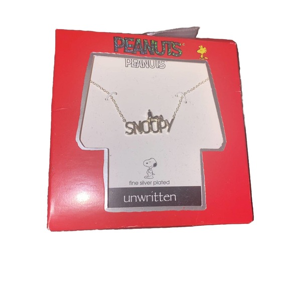 unwritten Peanuts‎ fine silver plated snoopy necklace Perfect Gift For Christmas - Picture 1 of 5